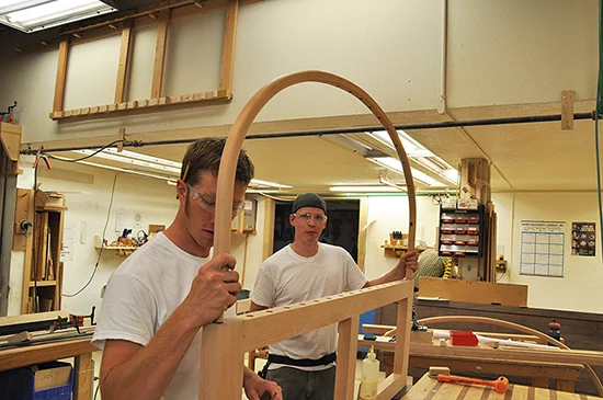 The Joinery artisans fabricating the spindle bed. Fabrication and photography: The Joinery (Copy)