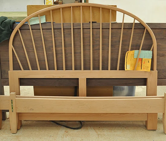 Headboard detail of the spindle bed for the guest house, designed by IBID. Fabrication and photography: The Joinery (Copy)