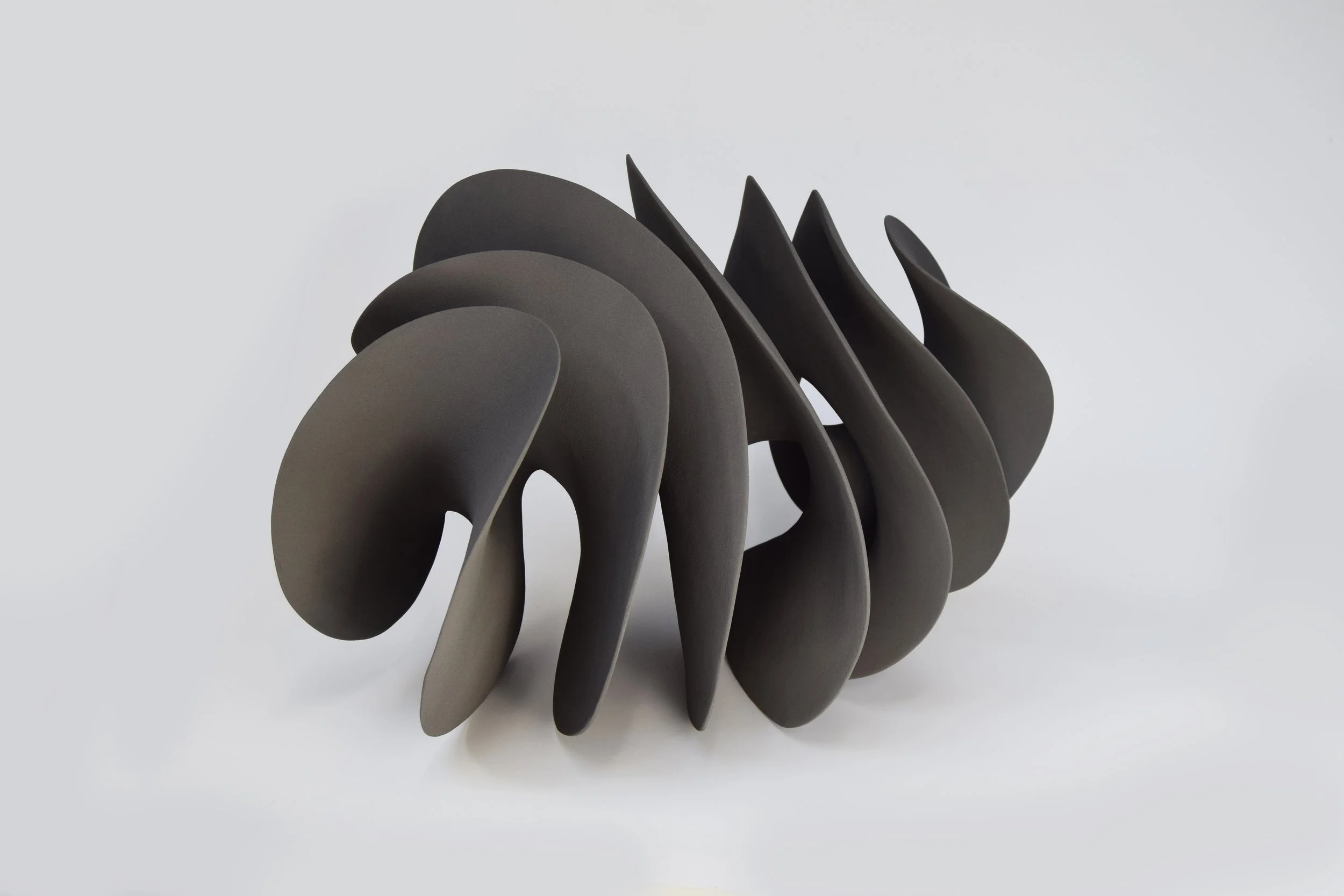 Dark Grey Folded Form, h42 cm