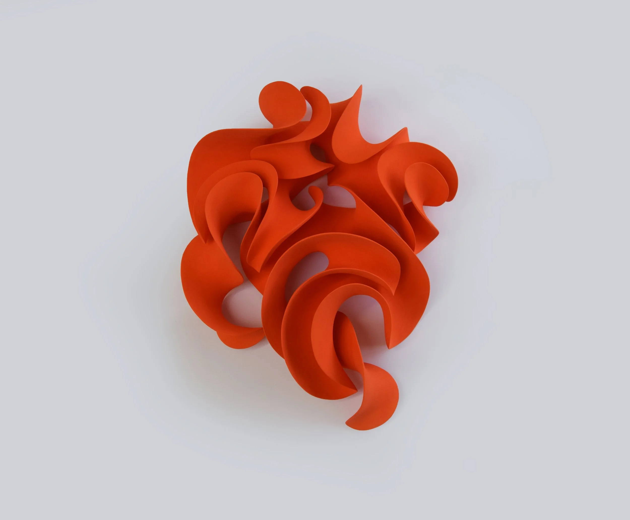 Flow (Dark Orange), wall mounted, 75 x 60 x 20 cm