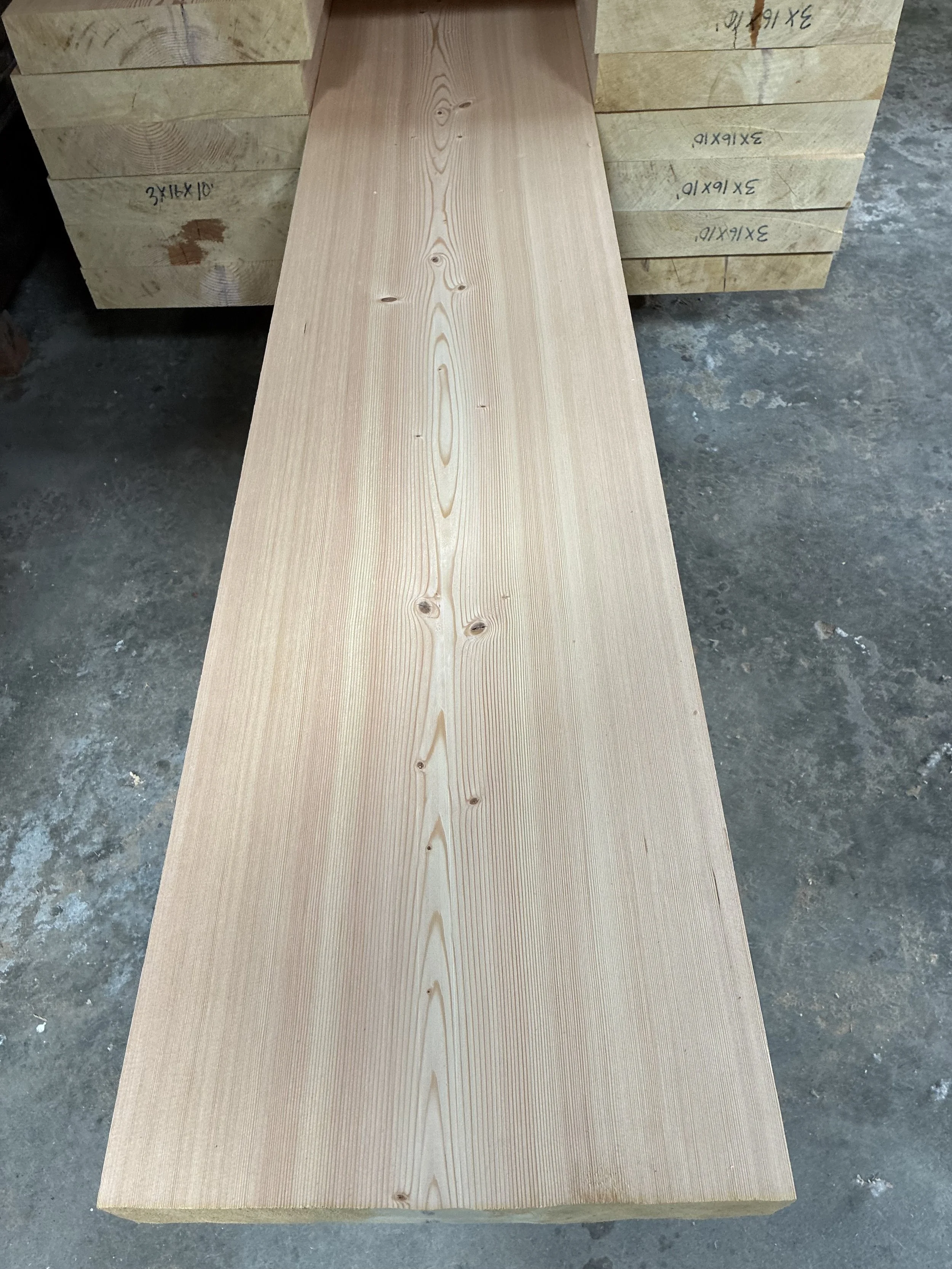 Surfaced old growth VG fir shelving board