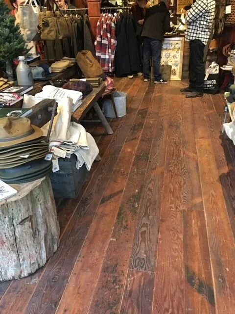 Rustic split decking, original patina