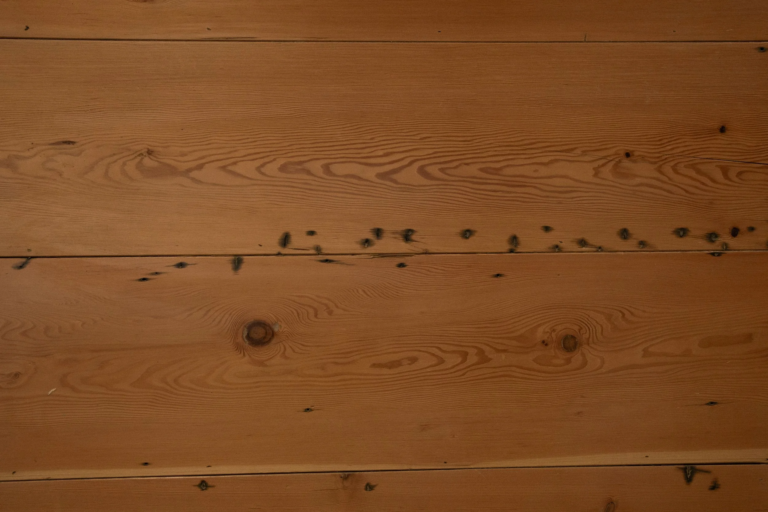 Nail holes / staining in reclaimed wide-plank flooring