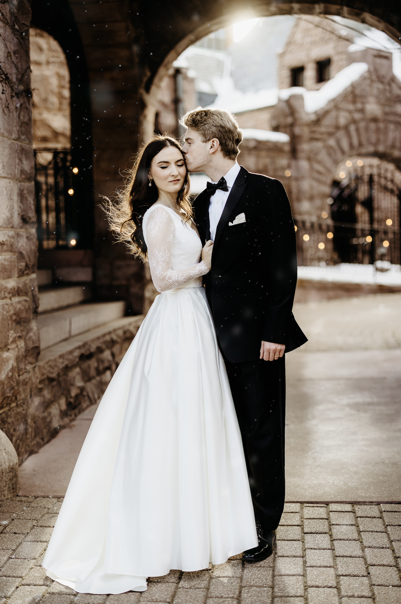 Danielle and her husband, Caleb, on their wedding day.