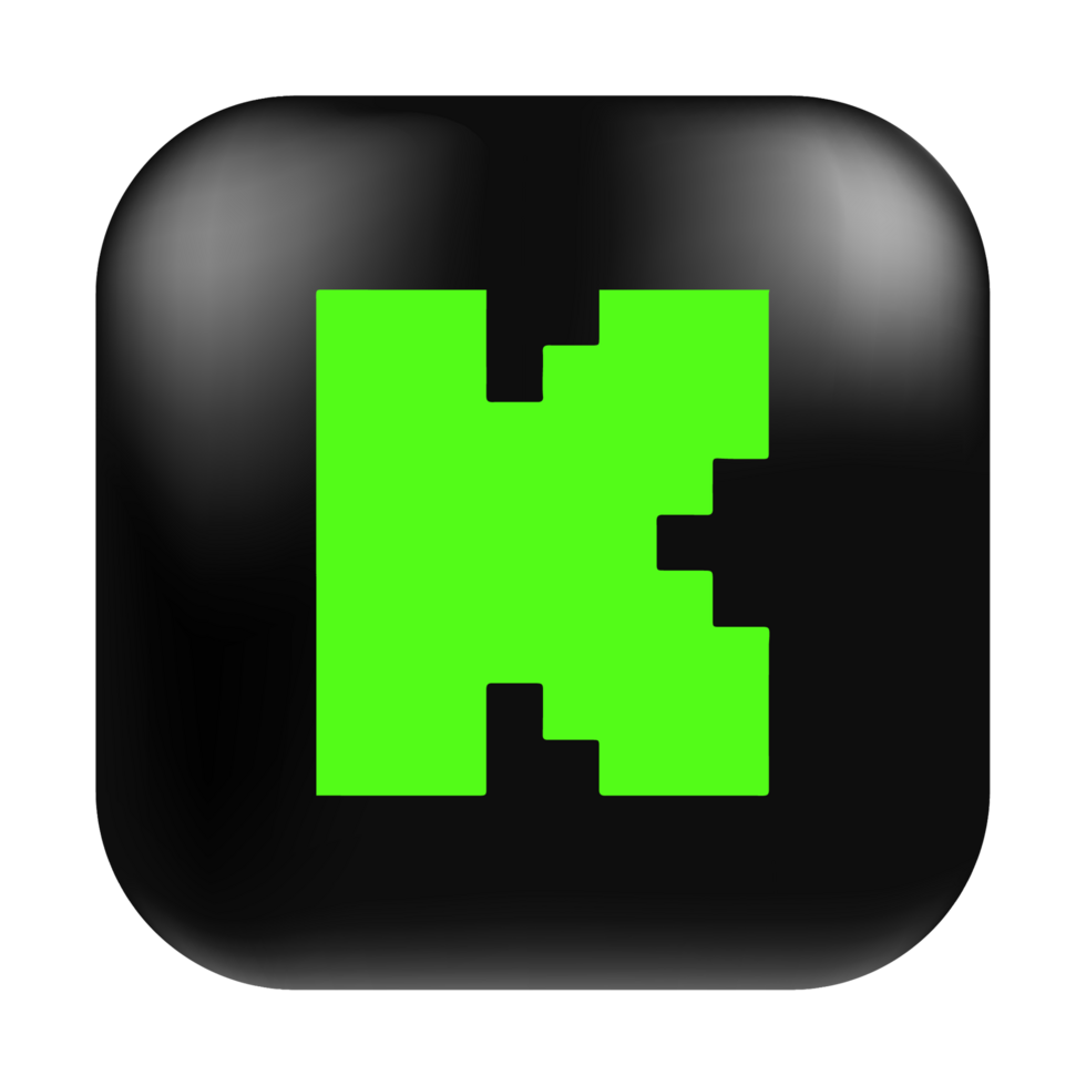 Kick logo on a black background
