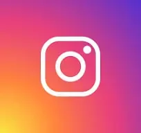 Instagram logo on a colorful gradient background