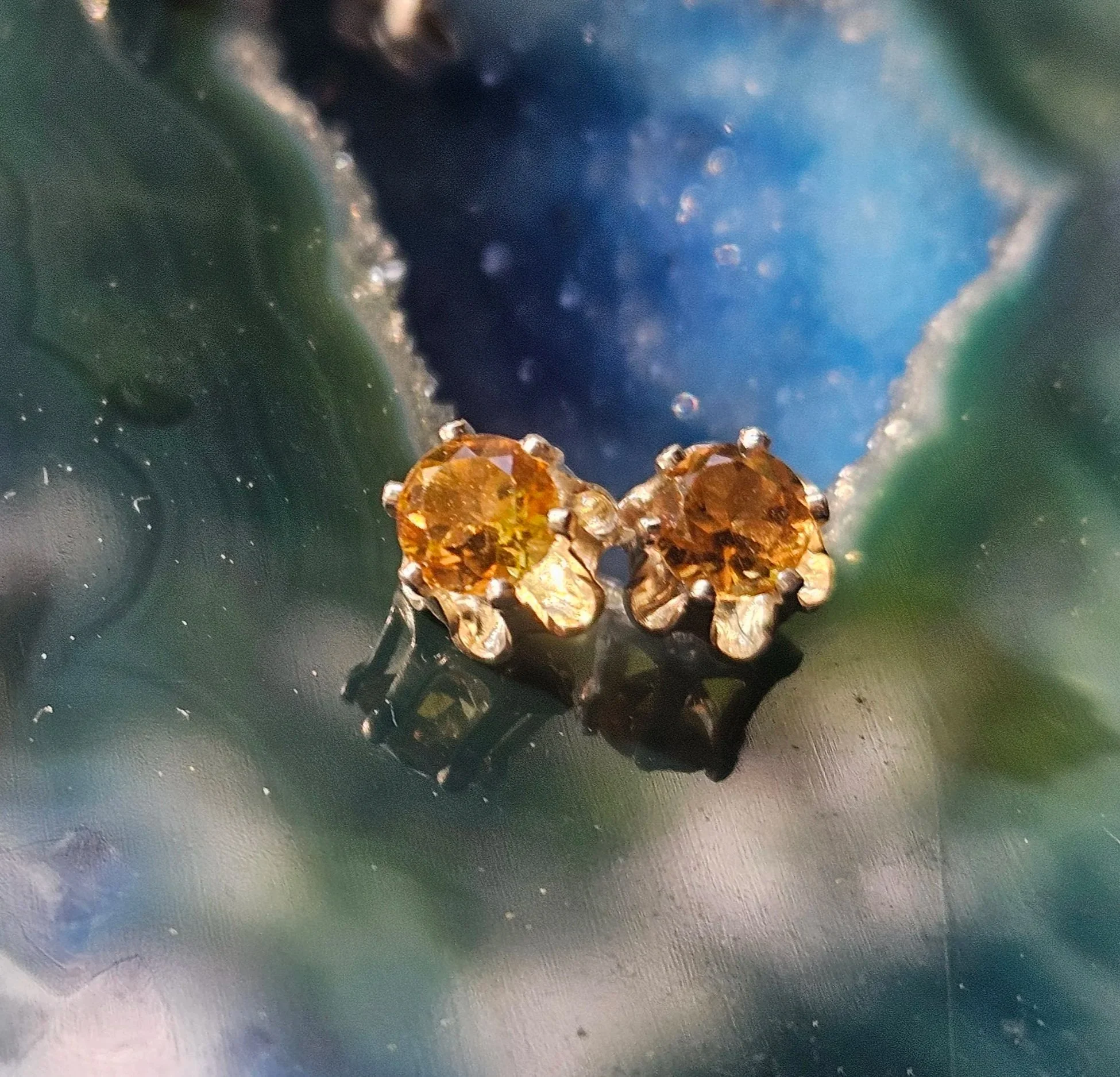 My Little Buttercup Citrine Studs Set in .925 Sterling Silver
