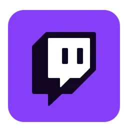 Twitch logo on a purple background