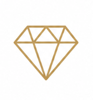 Golden outline of a diamond shape