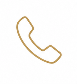 Line drawing of a telephone handset icon.