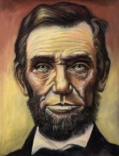 "Abraham Lincoln 1863"  original chalk pastel drawing is 19.5 inches by 25.5 inches