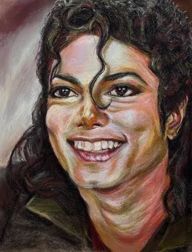 Michael Jackson "Bad" era Original chalk pastel Drawing 19.5 inches by 25.5 inches