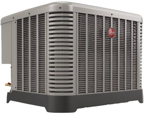 Rheem Endeavor air conditioner unit for quiet, efficient home cooling.