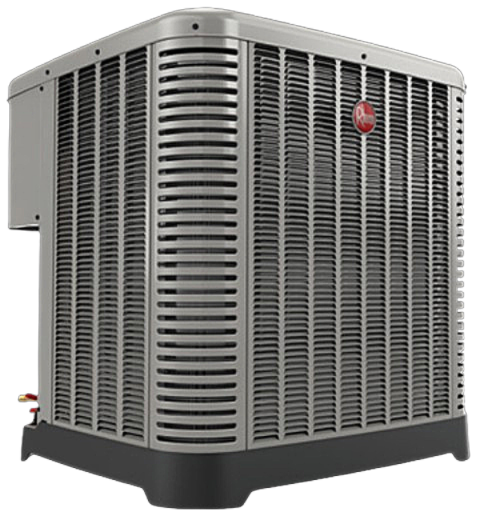 Rheem Endeavor Classic Series heat pump installation for efficient year-round home heating and cooling.