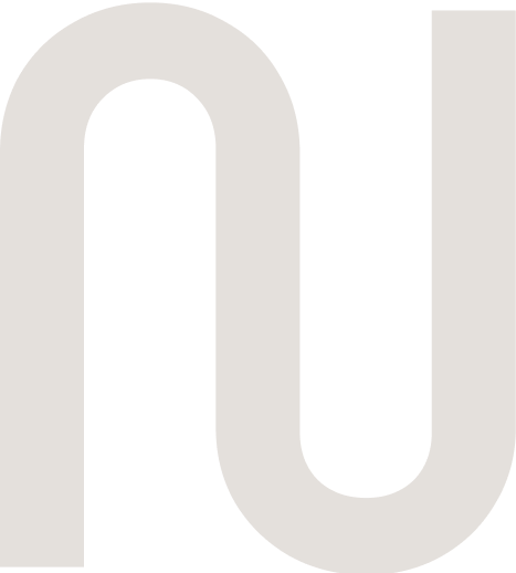 Close-up of a stylized letter 'N' in gray and black.