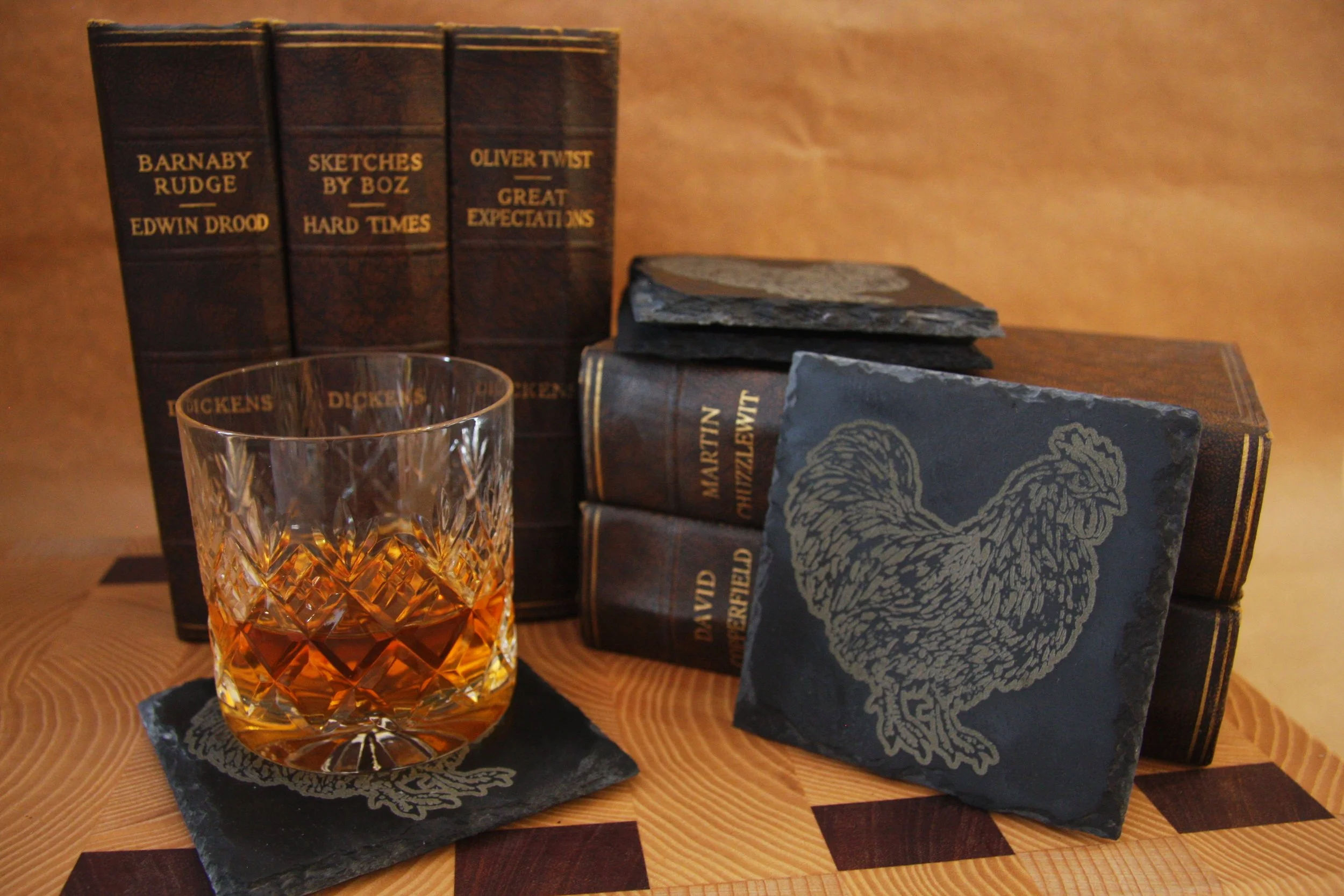 Rooster Slate Coaster (set of 4)