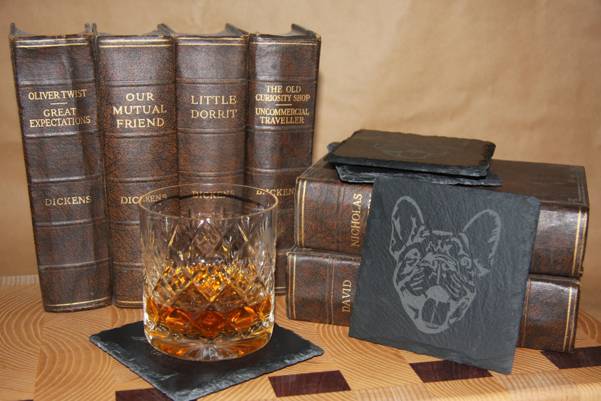 Frenchie Slate Coaster (set of 4)