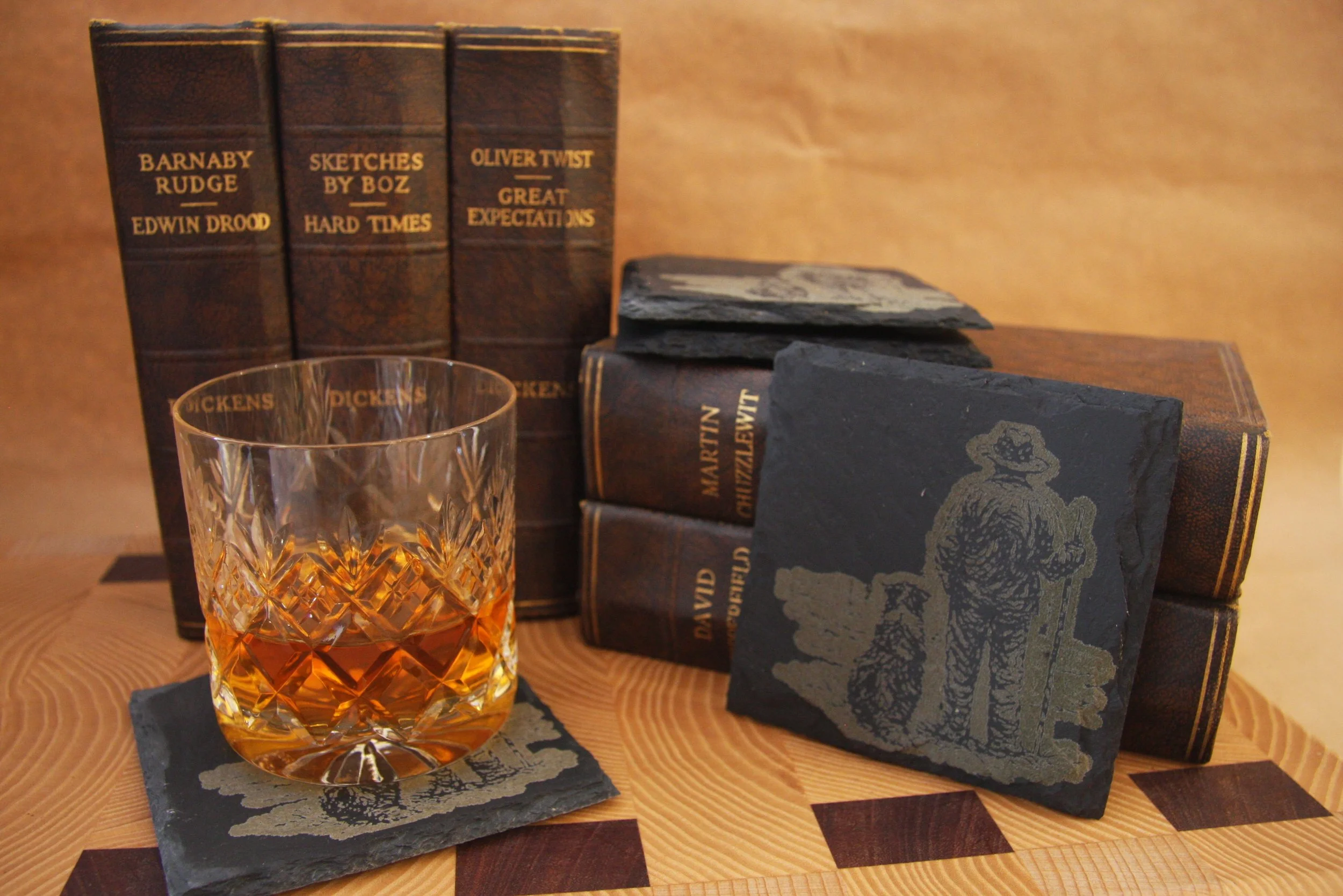Farmer & Friend Slate Coaster (set of 4)