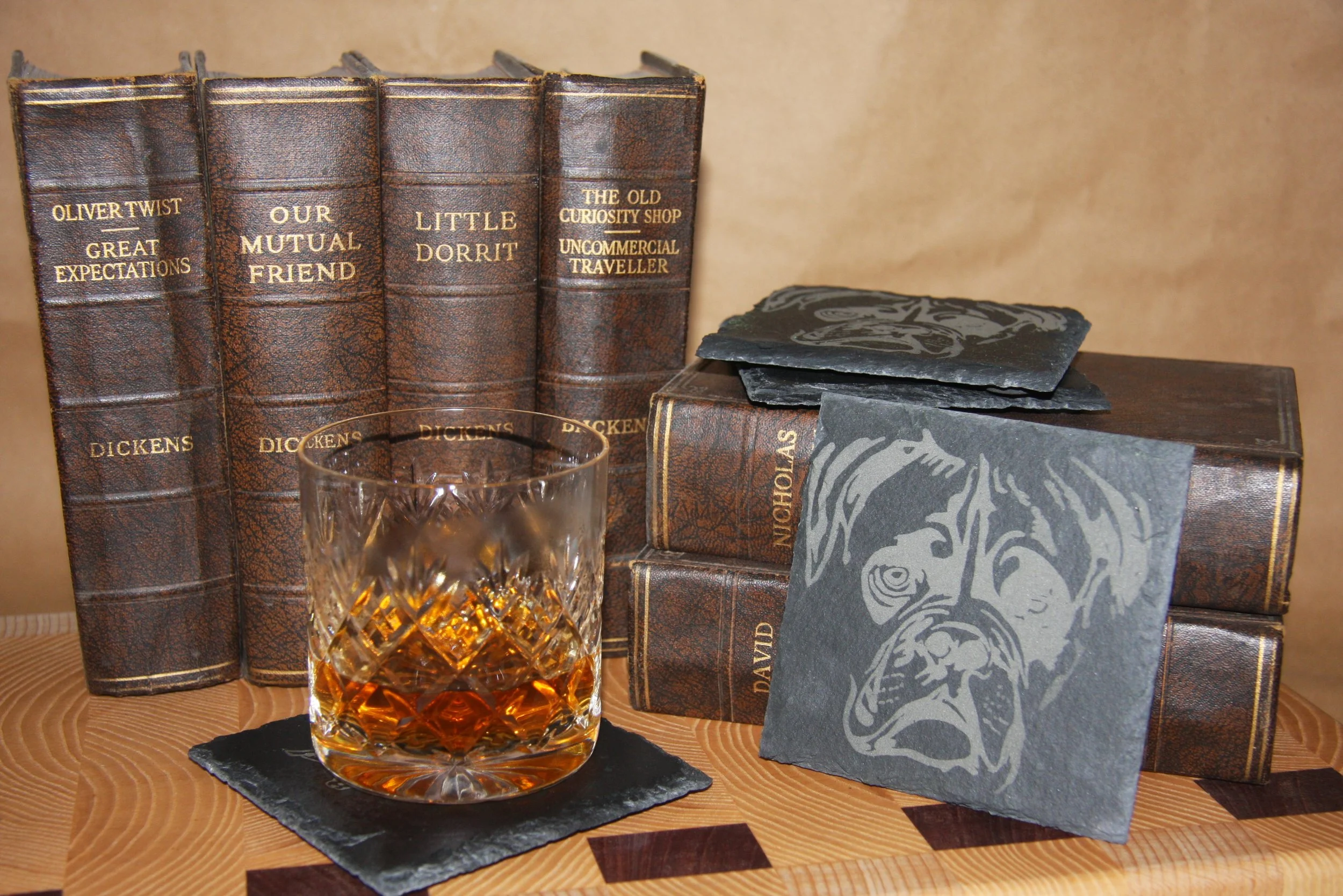 Boxer Slate Coaster (set of 4)