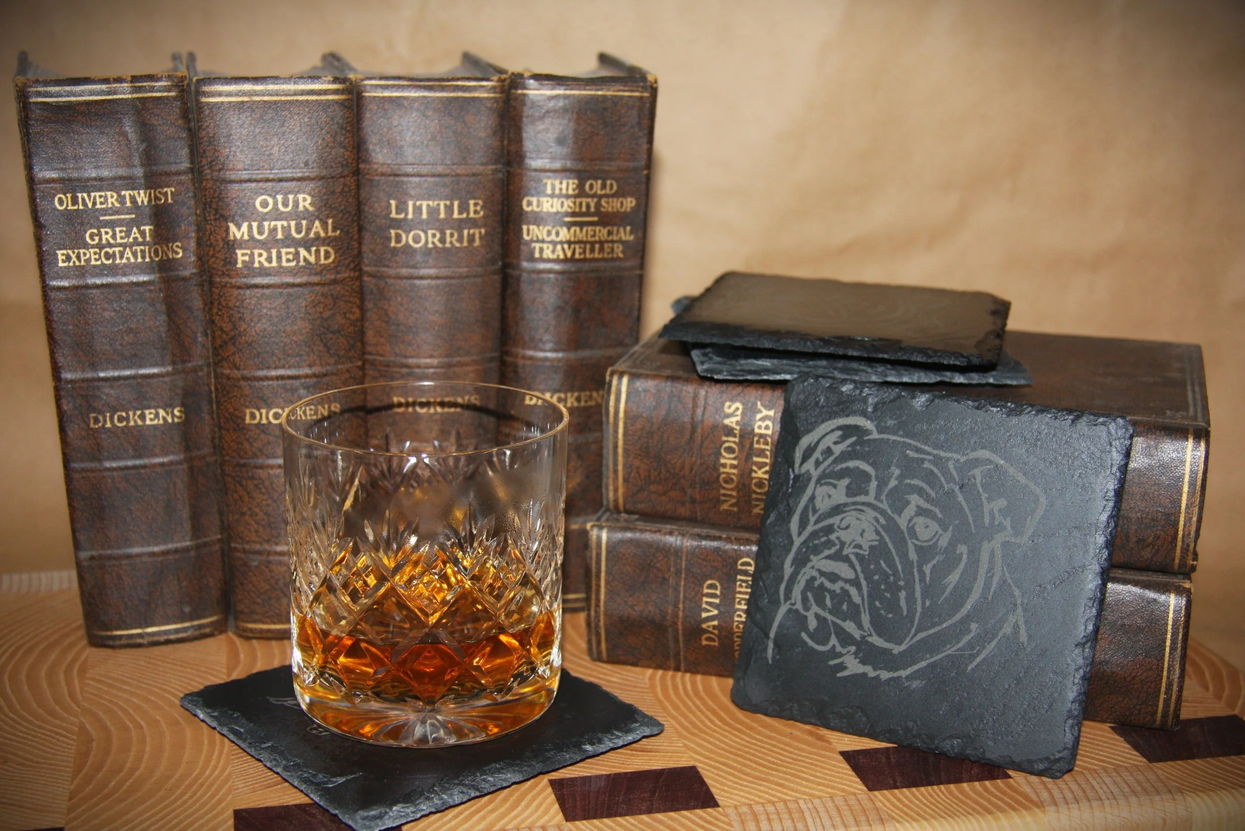 British Bulldog Slate Coaster (set of 4)