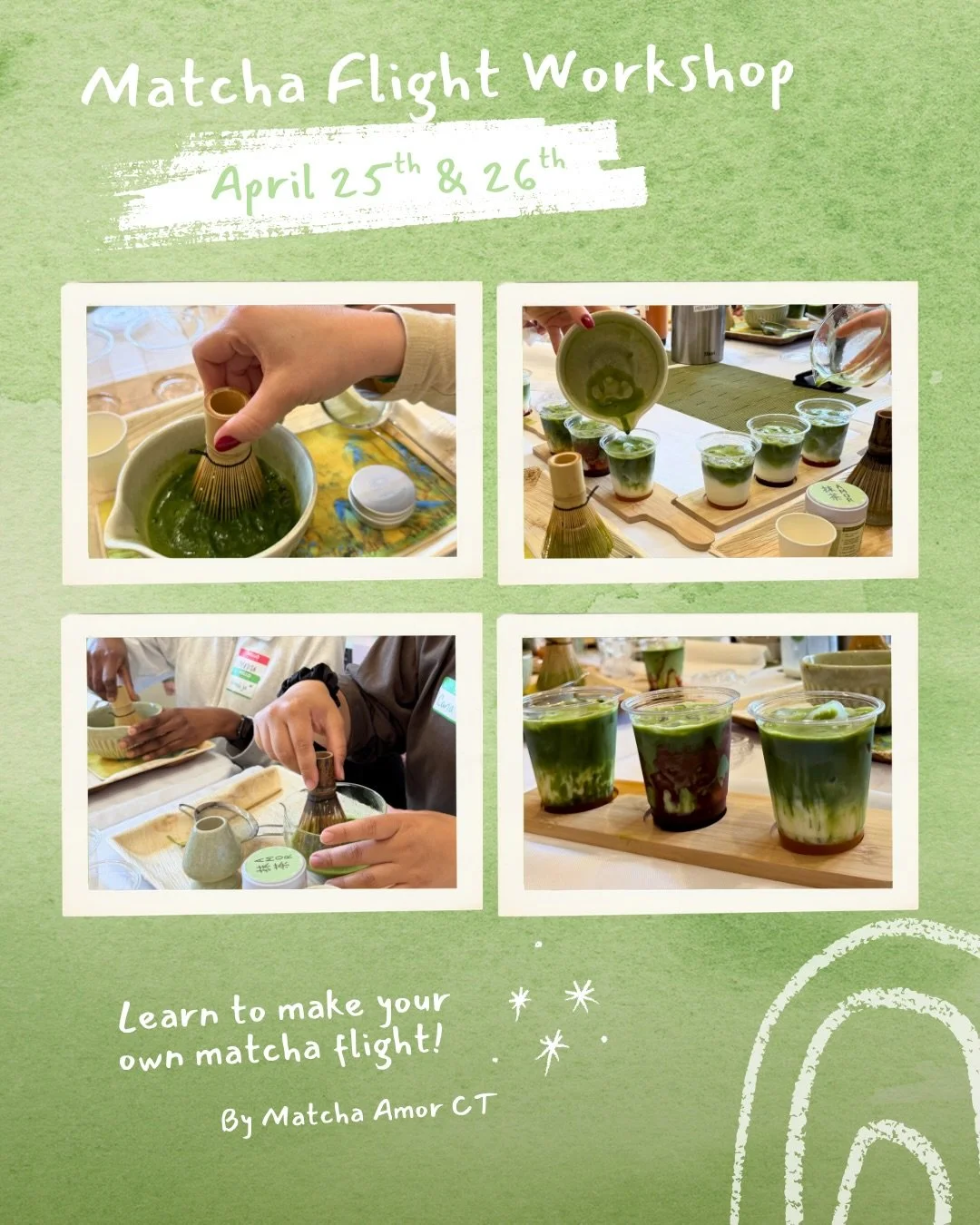 What a fun weekend we had at @blushbookloungect &mdash; thank you for having us! 💚
Our Matcha Flight Workshop brought so many people together for the same reason&hellip; MATCHA 🍵✨
Loved spending this time with all of you, whisking with intention an