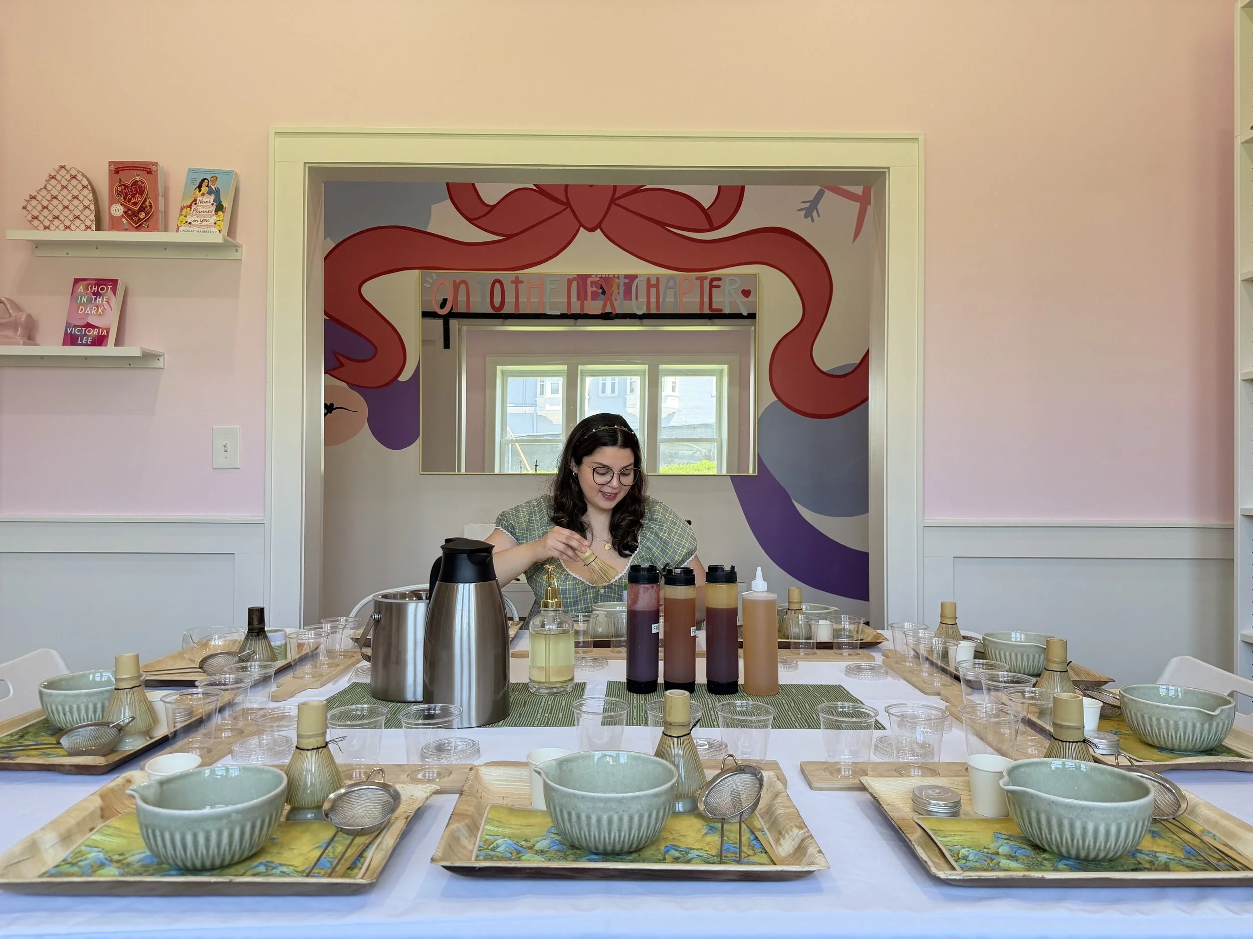 Matcha Flight Workshop Set Up