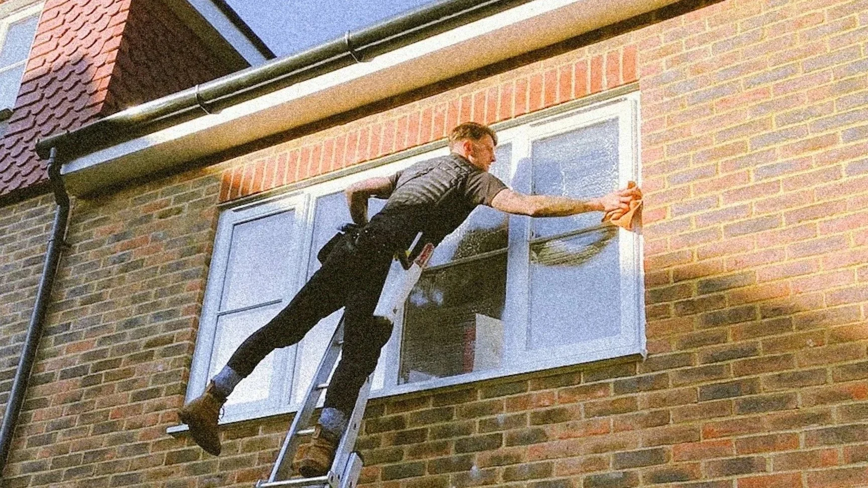 Traditional window cleaner in Hailsham