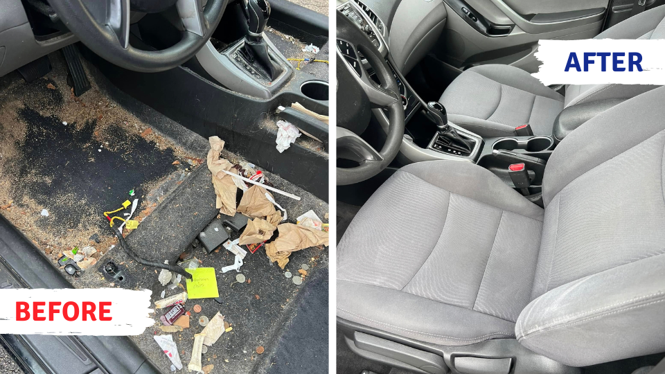 Front seat interior