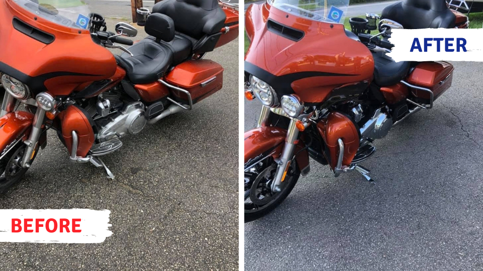 Orange Motorcycle Detail