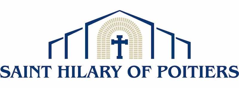 Logo of Saint Hilary of Poitiers with a stylized church and cross.