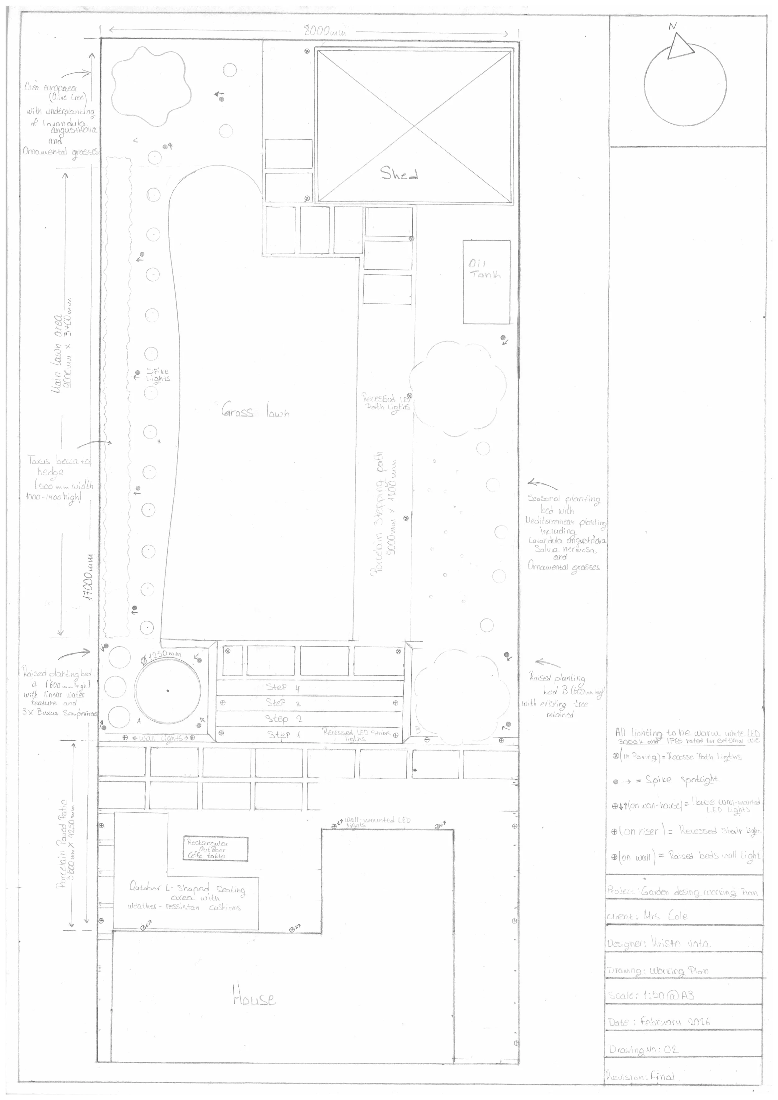 Detailed layout used to guide construction and ensure accuracy on site.