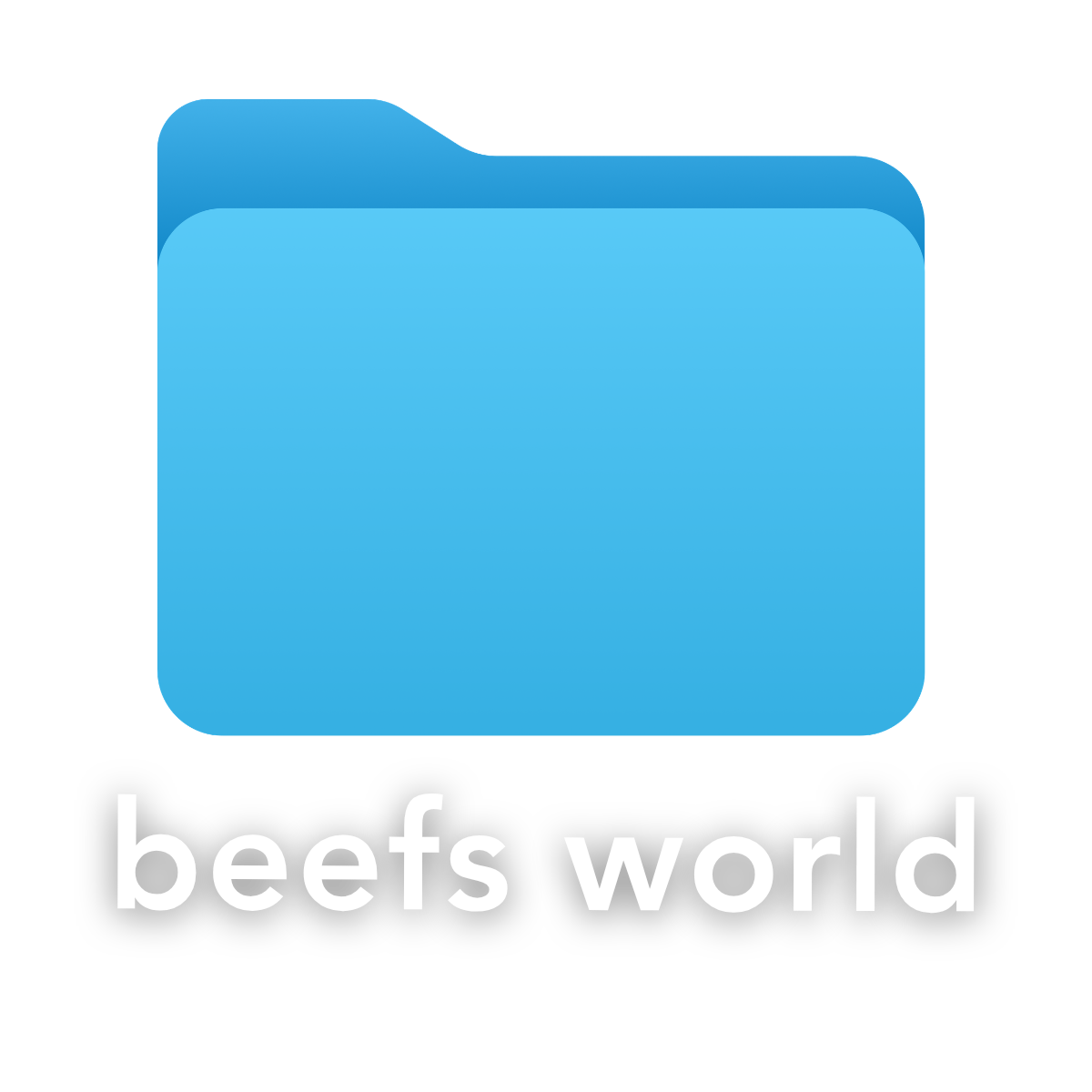 A Beefs' World blue folder