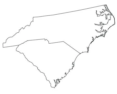 Outline of the state of North Carolina.