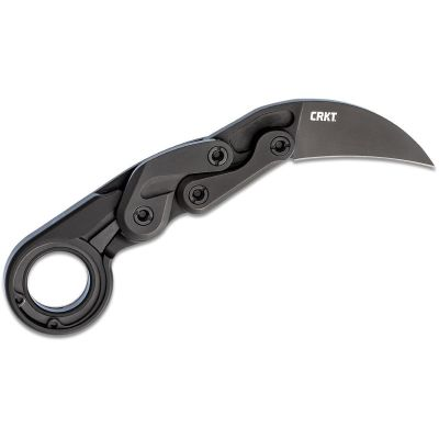 CRKT (Columbia River Knife) Provoke D2 Titanium Nitride Plain Blade Folding Knife with Kinematic Aluminum Handle - Black