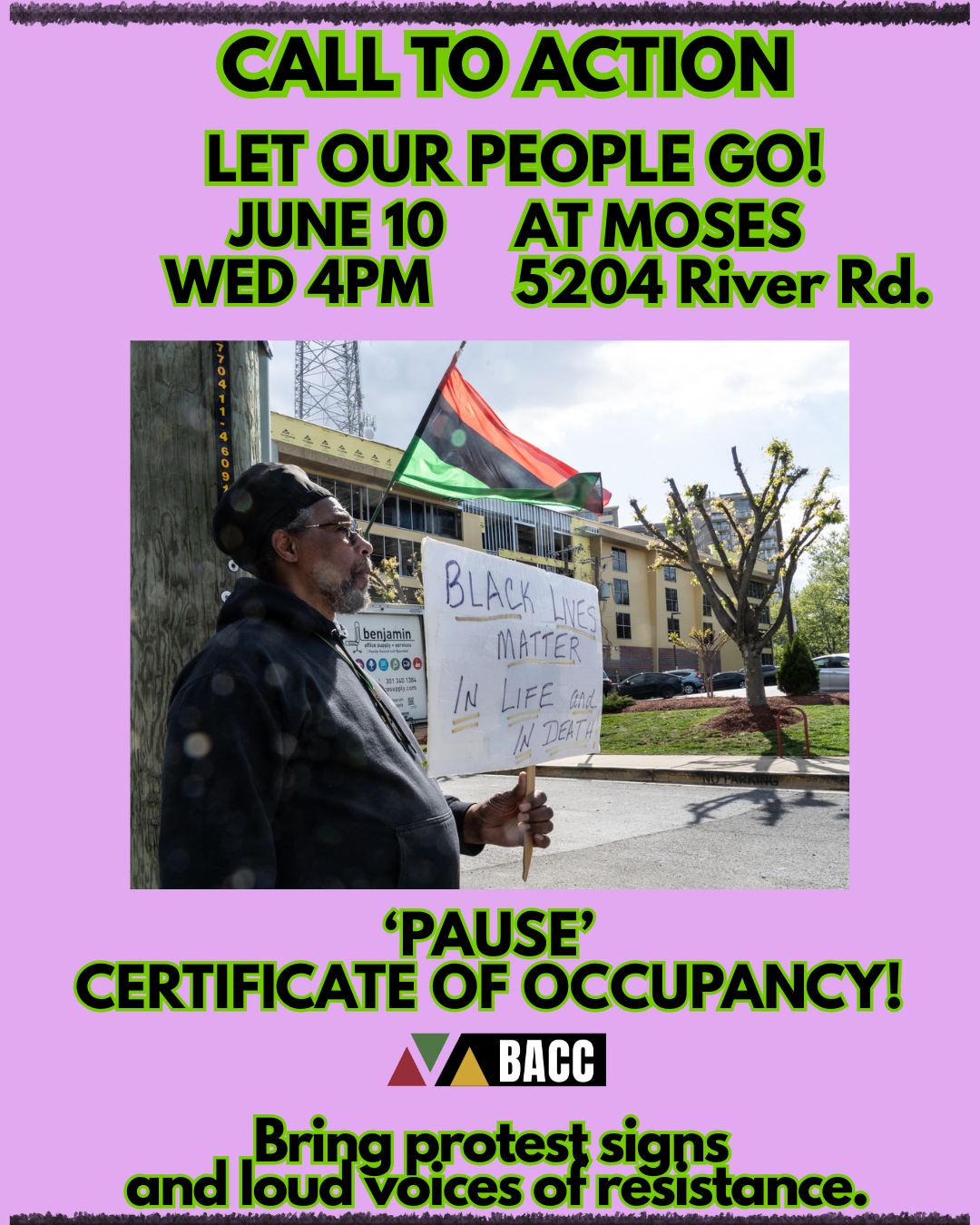 Flier for Weekly Rally by BACC.