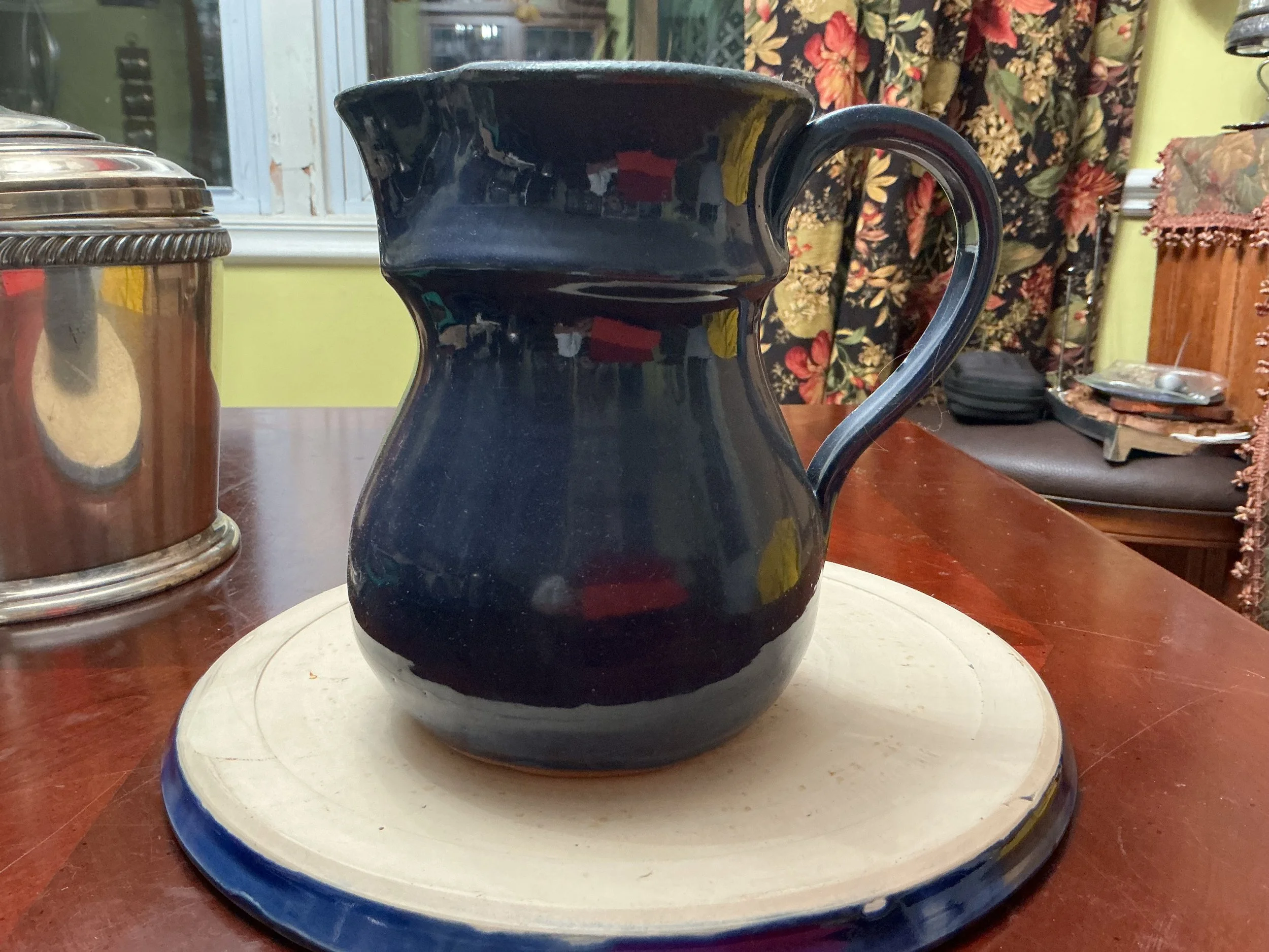 Blue stoneware jug