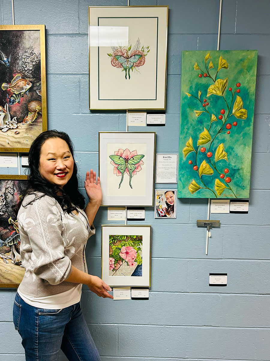 Kim Ellis at NSA Art Show display 2026.png