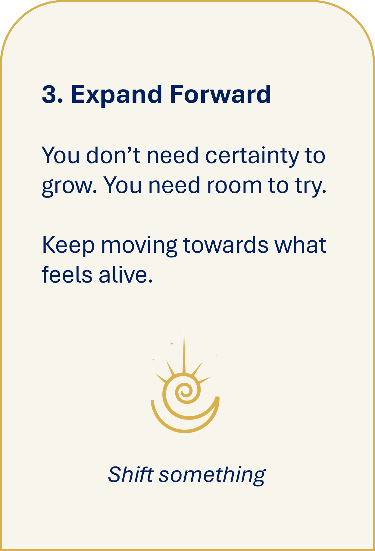 Explore “Expand Forward,” a reflection on growth without certainty, making space to try, and moving toward what feels alive.