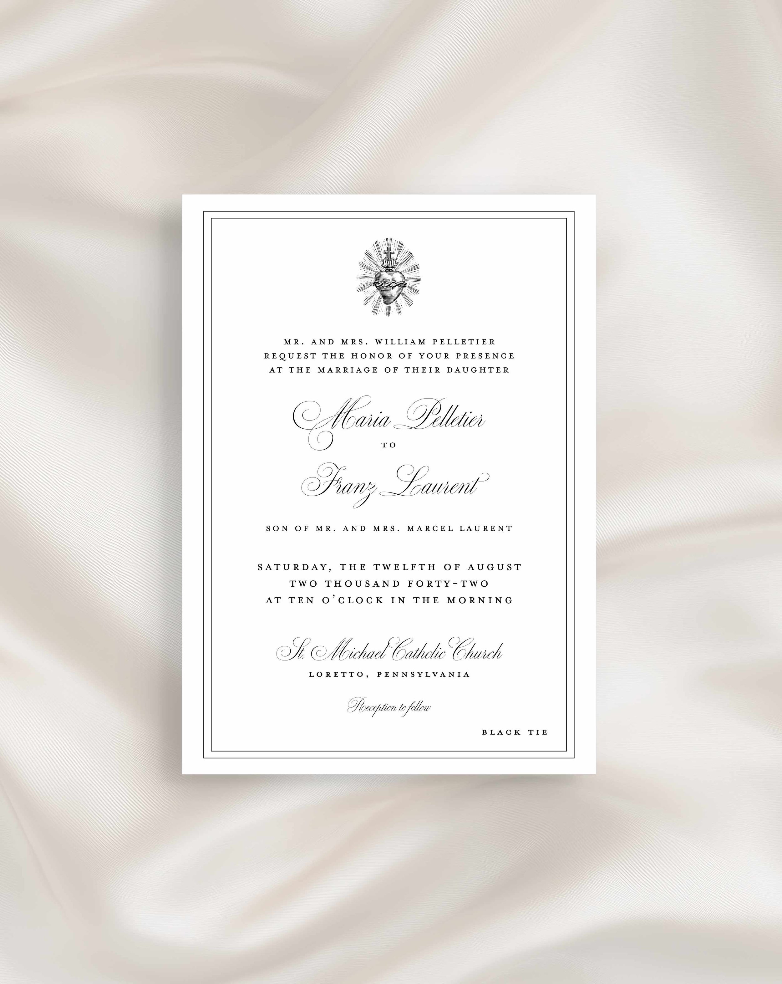 Porta Coeli Invitations - Set of 25 - Digital Printing, 120lb Stock