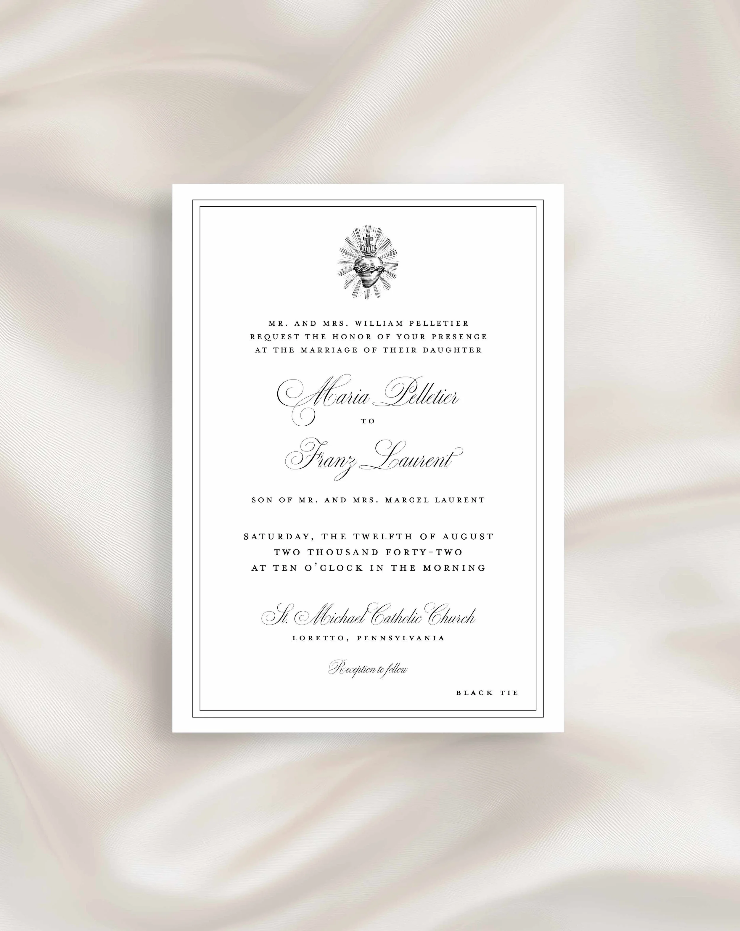 Porta Coeli Invitations - Set of 25 - Digital Printing, Upgraded Stock