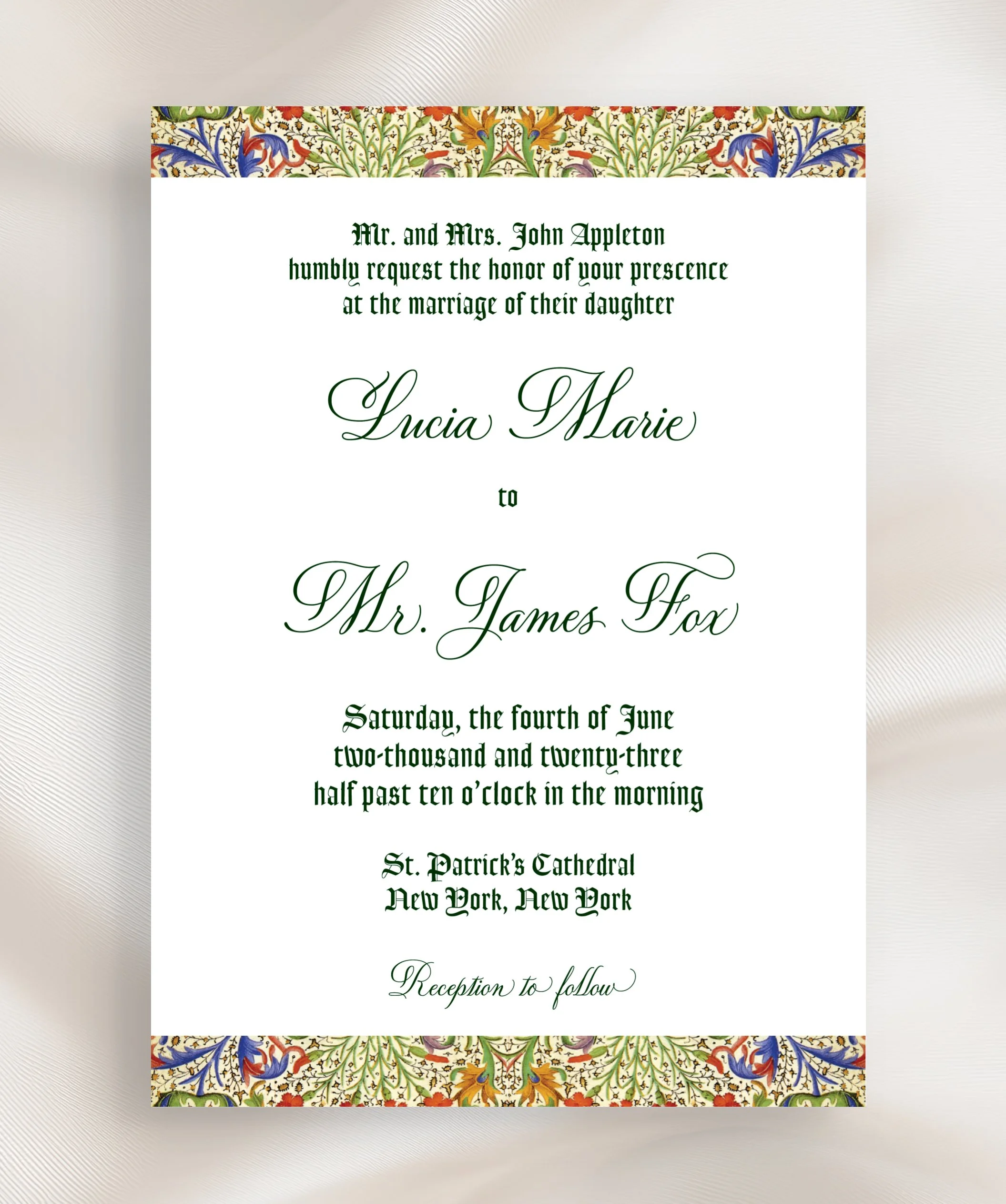 Angelus Domini Invitations - Set of 25 - Digital Printing, Upgraded Stock