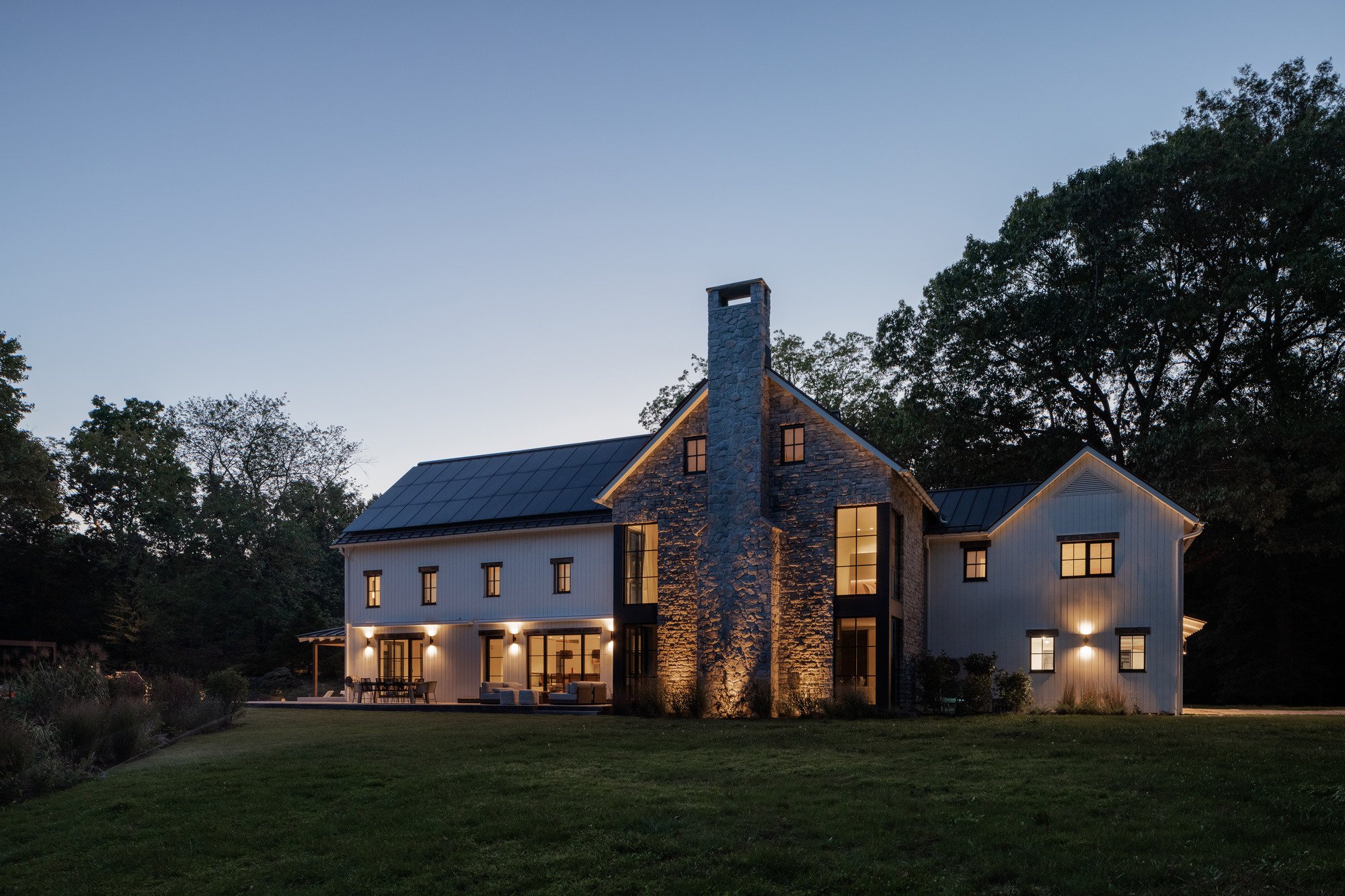 Passive Colonial house retrofitted with fiberglass windows