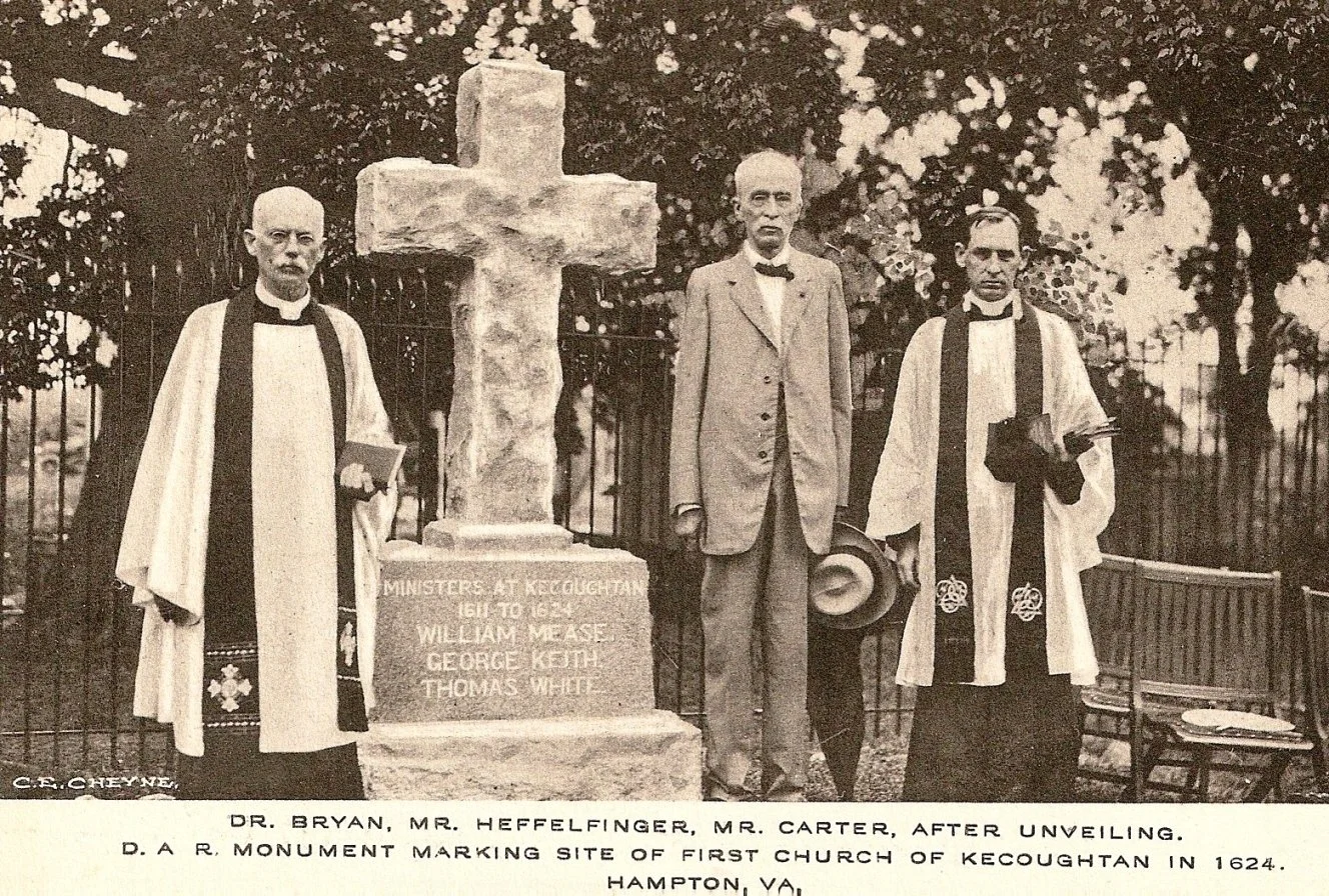 "Monument at Kecoughtan Church Site, c. 1910"