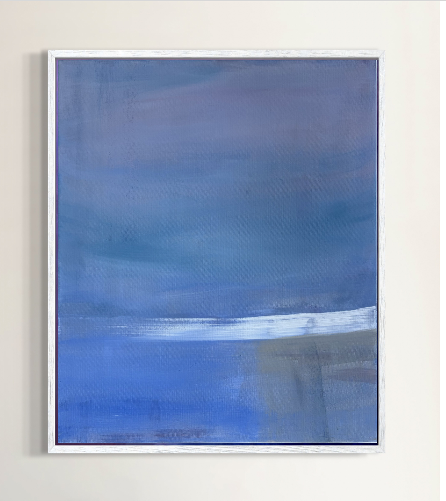 Big Blue - 50 x 60cm - Mixed media on canvas - framed