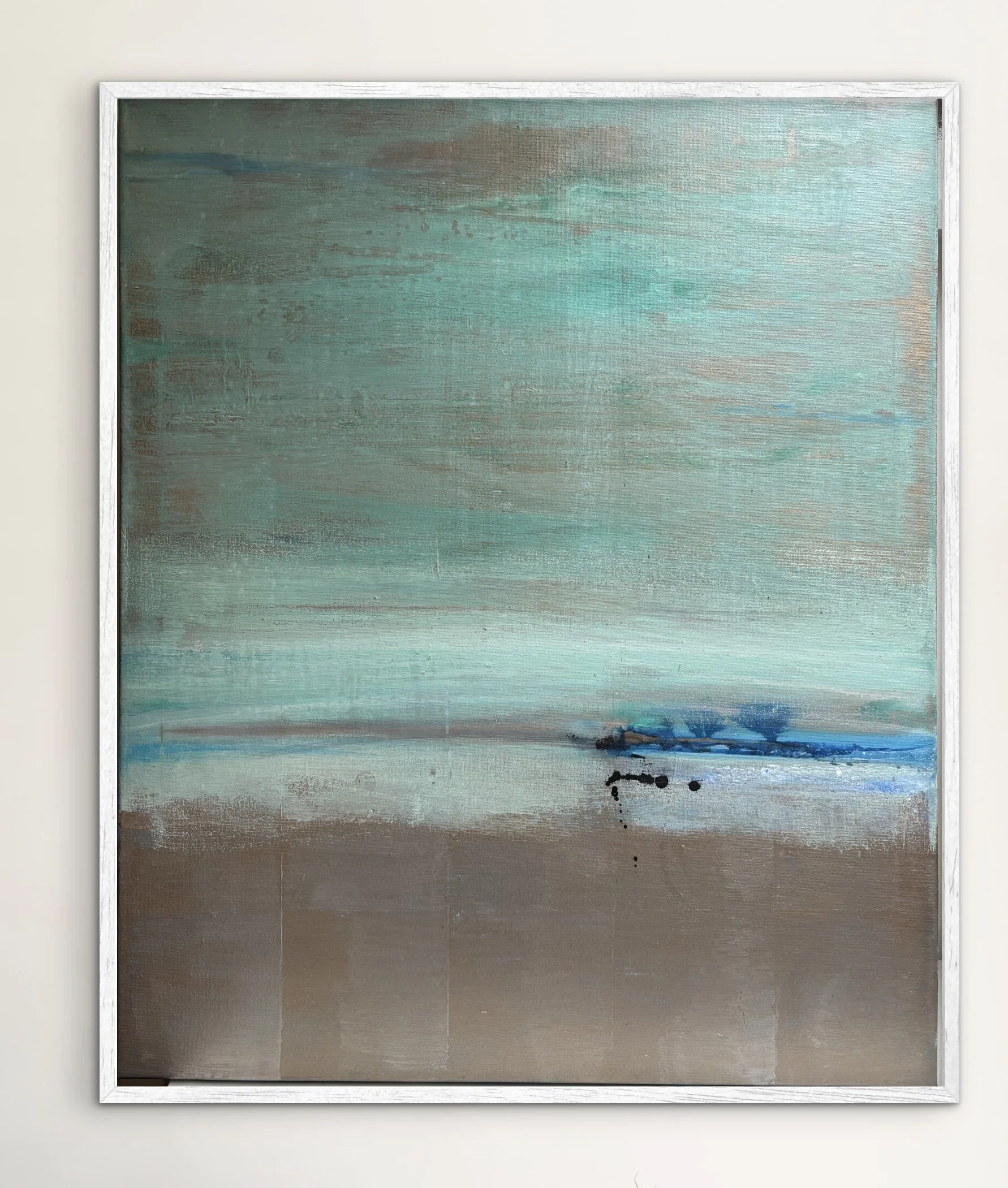 Forgotten Shores 2 - 50 x 60cm- Acrylics and inks on canvas - framed