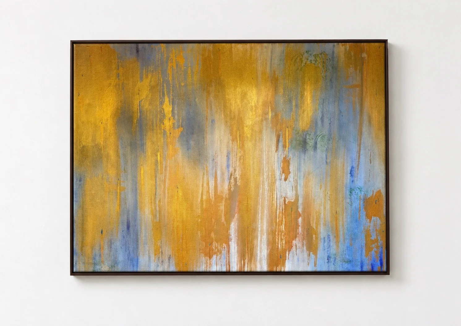 The Awakening 2026 - H65 x L90cm - metallics, pigments, powders on canvas - framed