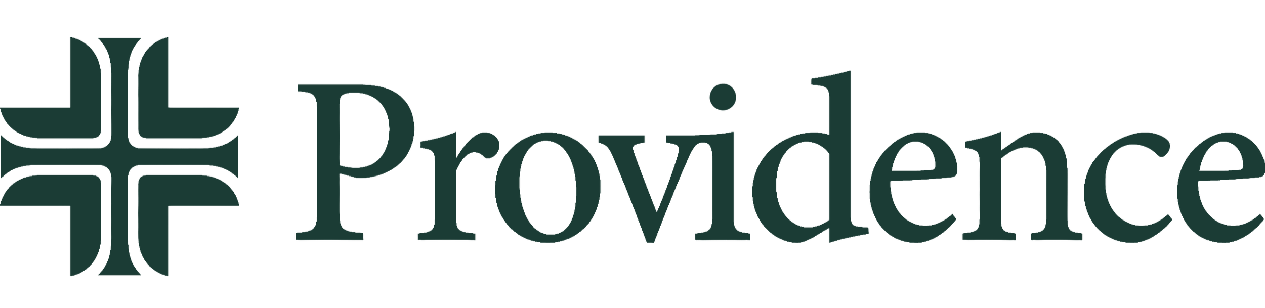 Logo of Providence, featuring a stylized cross symbol and the text 'Providence'