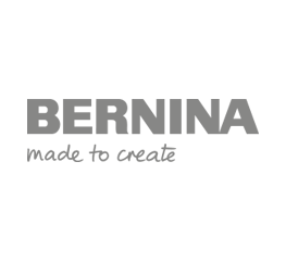 Bernina logo with the tagline 'made to create' in grey and black.