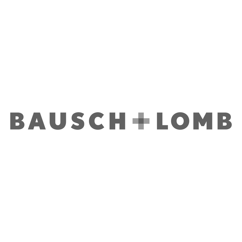 Bausch + Lomb logo in gray on a white background.