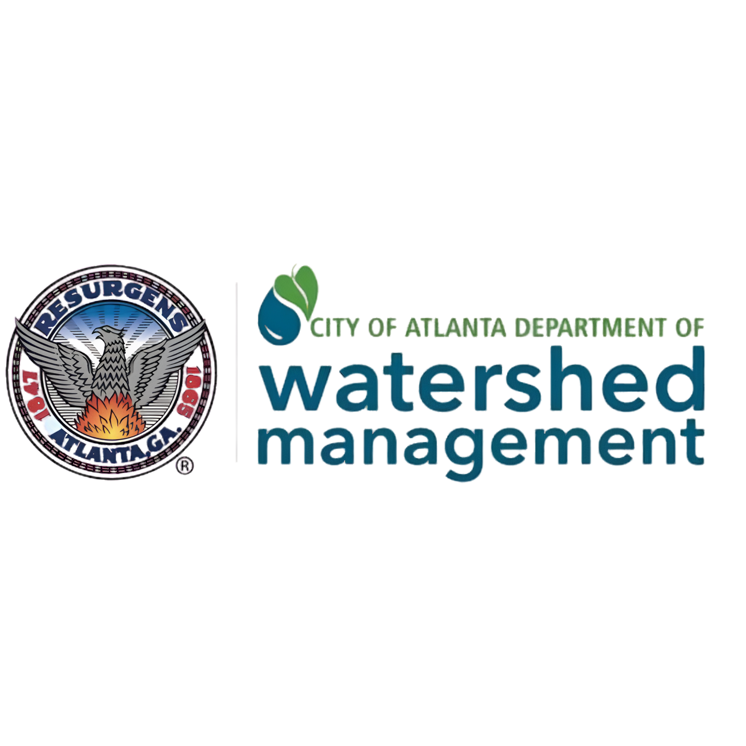 Atlanta Watershed Management logo with an eagle and a city water emblem